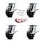 Service Caster 6 Inch Rubber on Steel Caster Set with Roller Bearings and Brakes/Swivel Locks SCC-35S620-RSR-SLB-BSL-4 - alternate 3